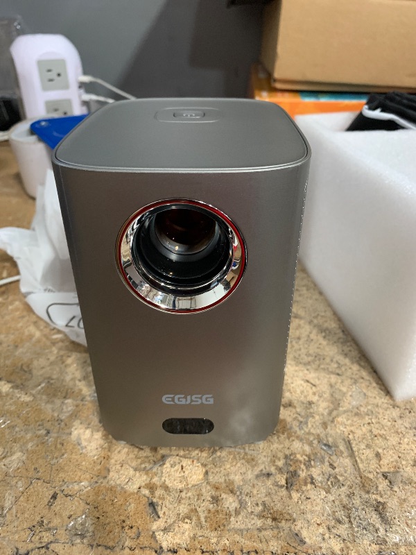 Photo 1 of [Electric Focus] Projector with WiFi and Bluetooth, 1080P Outdoor Projector with Carry Bag, Portable Movie Projector with Zoom, 4K Supported Home Theater Projector UP to 300" for Phone/TV Stick/PC was able to test to see if turned on