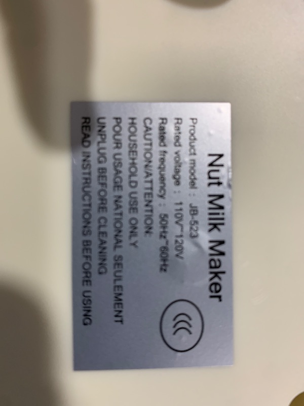 Photo 1 of (WORN) 58oz Nut Milk Maker Machine, 10 in 1 Automatic Nut Milk Maker with 20 Blades, LED Display, Soy Milk Maker with 24H Delay Start&12H Keep Warm, Almond Milk Maker for Homemade Oat, Milk Shake, Cream tested device and it turned on 