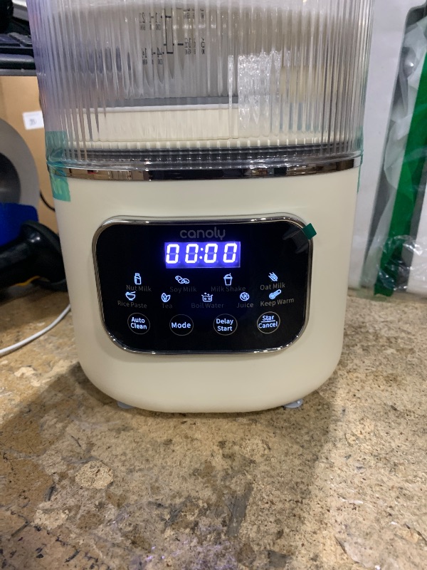 Photo 1 of (WORN) 58oz Nut Milk Maker Machine, 10 in 1 Automatic Nut Milk Maker with 20 Blades, LED Display, Soy Milk Maker with 24H Delay Start&12H Keep Warm, Almond Milk Maker for Homemade Oat, Milk Shake, Cream tested device and it turned on 