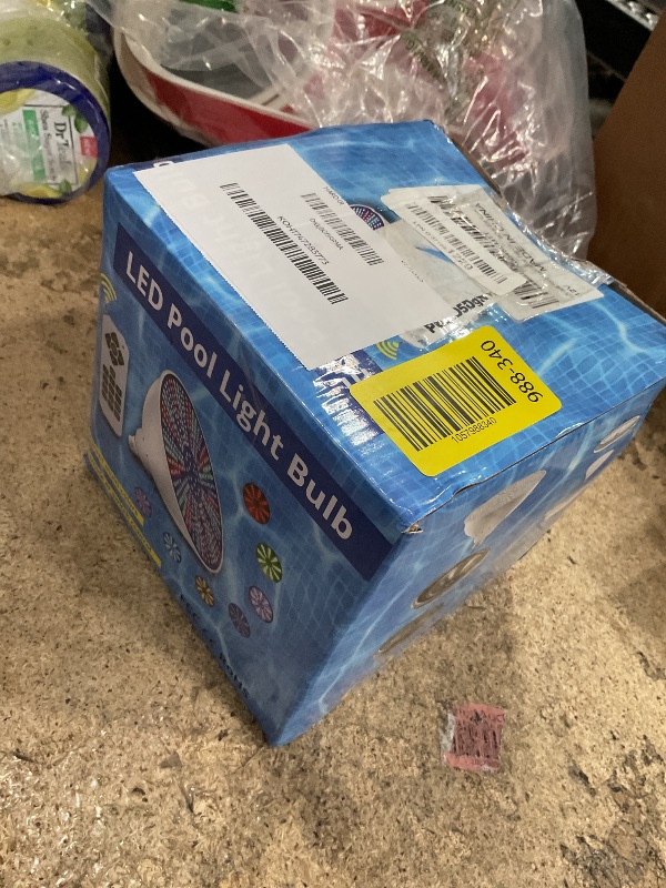 Photo 1 of 12V 50W Pool Lights for Inground Pools Waterproof, Color Changing Pool Light Bulb with Remote Control, Replacement Bulb for Pentair, Hayward and Other E26 Screw in Type Bulbs