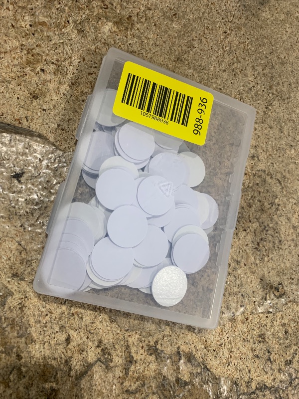 Photo 1 of 100Pcs Programmable NFC Tags Sticker NTAG215 - Blank Coins 504 Bytes Round Cards With Adhesive Back, Compatible With TagMo and NFC Enabled Devices