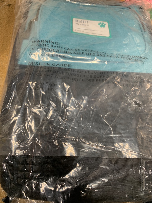 Photo 1 of **FRONT ZIPPER NEEDS REPLACING** PetAmi Dog Backpack Carrier for Small Large Cat, Pet, Puppy, Ventilated Pet Hiking Backpack Travel Bag, Airline Approved Cat Backpack Carrier, Camping Biking Dog Bag Up to 18lbs Pet, Teal Turquoise