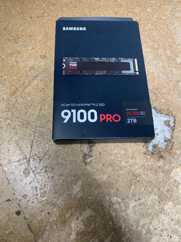 Photo 1 of Samsung SSD 9100 PRO 2TB, PCIe 5.0x4 M.2 2280, Seq. Read Speeds Up to 14,800MB/s, Best for AI Computing, Gaming, and Heavy Duty Workstations (MZ VAP2T0B/AM)