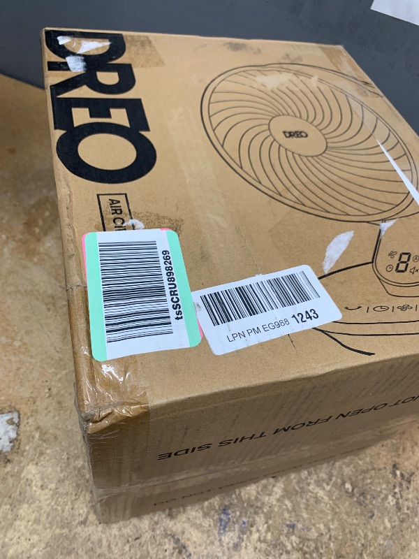 Photo 1 of **FOR PARTS ONLY** Dreo Fan for Bedroom, 13-Inch Oscillating Table Air Circulator Fan for Whole Room, 120° Tilt Adjustment, 28dB Ultra-Quiet, 70ft Powerful Airflow, 4 Speeds Desk Fans with Remote for Home, Office