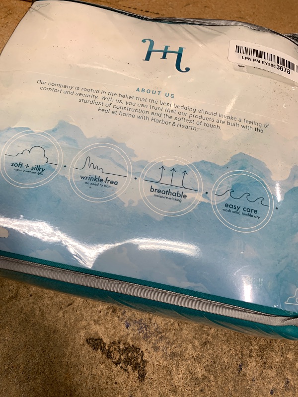 Photo 1 of (split king) Hearth & Harbor Extra Deep Pocket split King Size Sets - Fits Mattress 18-24 Inches Deep - Extra Deep Pocket Sheets -