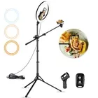 Photo 1 of *PHONE HOLDER ONLY* Aureday 12" Selfie Ring Light with Stand and Phone Holder, Overhead Ringlight.