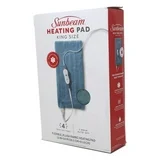 Photo 1 of *COLOR DIFFERS FORM STOCK PHOTO* Sunbeam Heating Pad for Pain Relief | XL King Size SoftTouch, 4 Heat Settings with Auto-Off | Teal, 12-Inch x 24-Inch