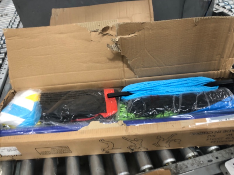 Photo 1 of Outdoor Portable Volleyball Net System - Adjustable Height Poles with Soft Volleyball Ball, Pump, Hammer, Boundary Line, and Carry Bag for Backyard, Beach, Lawn