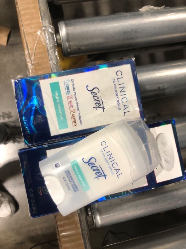 Photo 1 of 2pk-Secret Clinical Strength Smooth Solid Women's Antiperspirant & Deodorant Sensitive Hypoallergenic ,Unscented, 1.6 oz