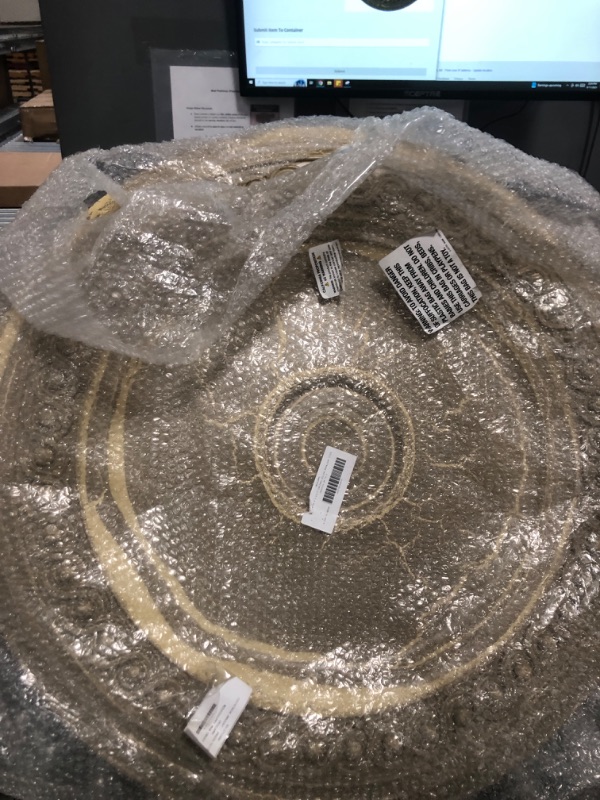 Photo 1 of ***(MINOR DAMAGE)***Ekena Millwork CM31CAMMC 31 1/8"OD X 1 1/2"P Carlsbad Ceiling Medallion Fits Canopies Up To 5 1/2", Mississippi Mud Crackle