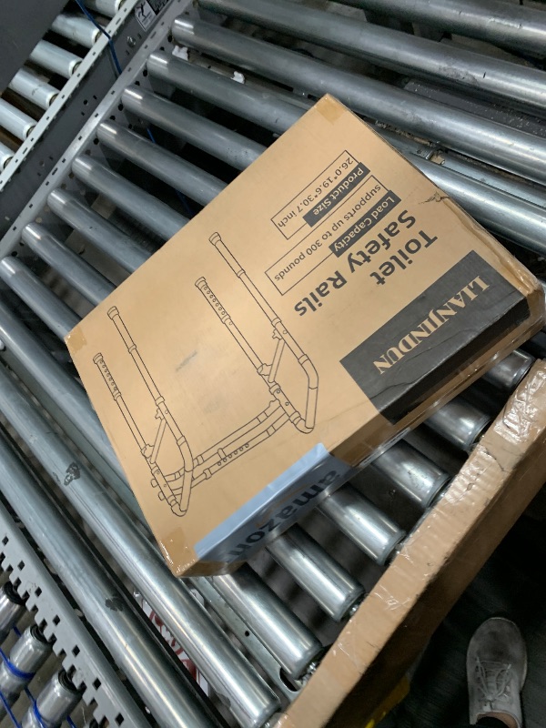 Photo 2 of Lianjindun Toilet Safety Rails, Adjustable Toilet Frame for Elderly, Seniors, Handicap & Disabled, Foldable Handicap Toilet Handles Fit Any Toilets (300 LB)