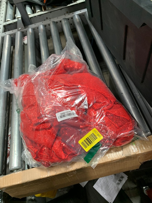 Photo 1 of 12 Packs 12 X 108 Inch Red Sequin Table Runner Glitter Dining Table Runner for Birthday Wedding Engagement Bridal Baby Shower Bachelorette Holiday Celebration Party Supplies Decorations (Red)