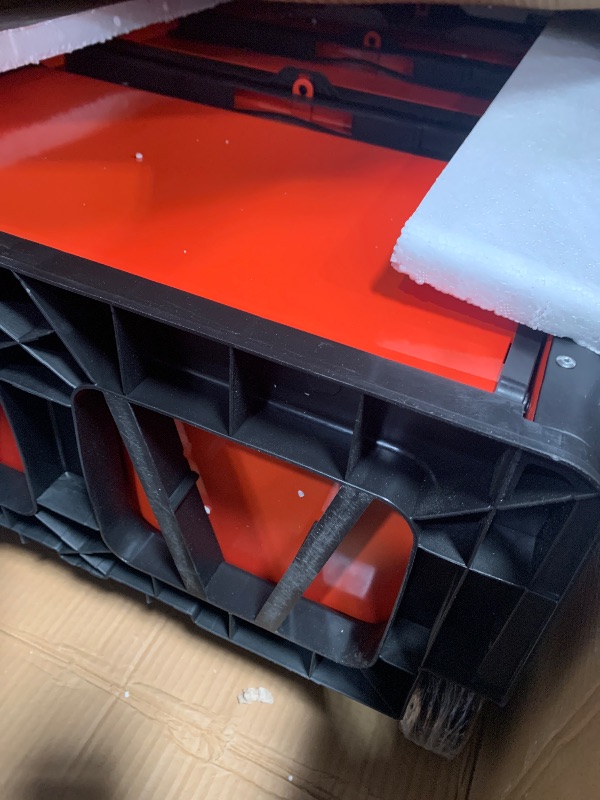 Photo 1 of ?DNA MOTORING TOOLS-00222 ?19.5" x 28.5" x 12" ?3-Tier Stackable Separate Hand Case Tool Boxes Trolley, 3-in-1 Storage Compartments, Red