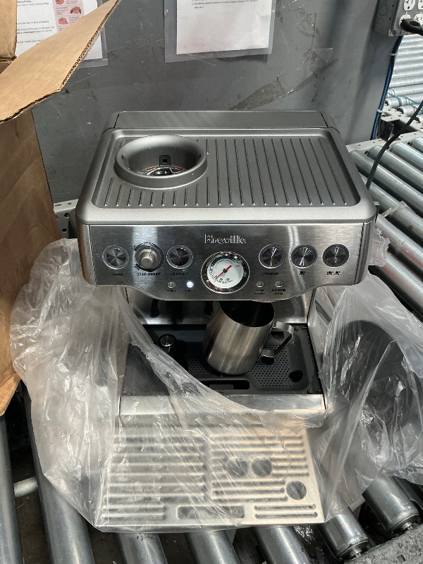 Photo 1 of ***DAMAGED - RESERVOIR CRACKED - INCOMPLETE - SEE PICTURES***
Breville Barista Express Espresso Machine BES870XL, Brushed Stainless Steel