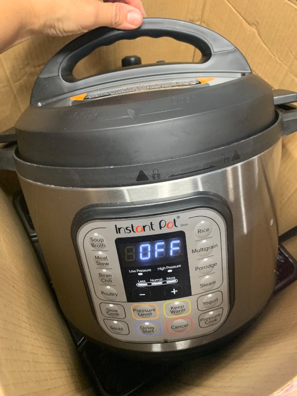 Photo 1 of Instant Pot Duo 7-in-1 Electric Pressure Cooker, Slow Cooker, Rice Cooker, Steamer, Sauté, Yogurt Maker, Warmer & Sterilizer, Includes App With Over 800 Recipes, Stainless Steel, 8 Quart