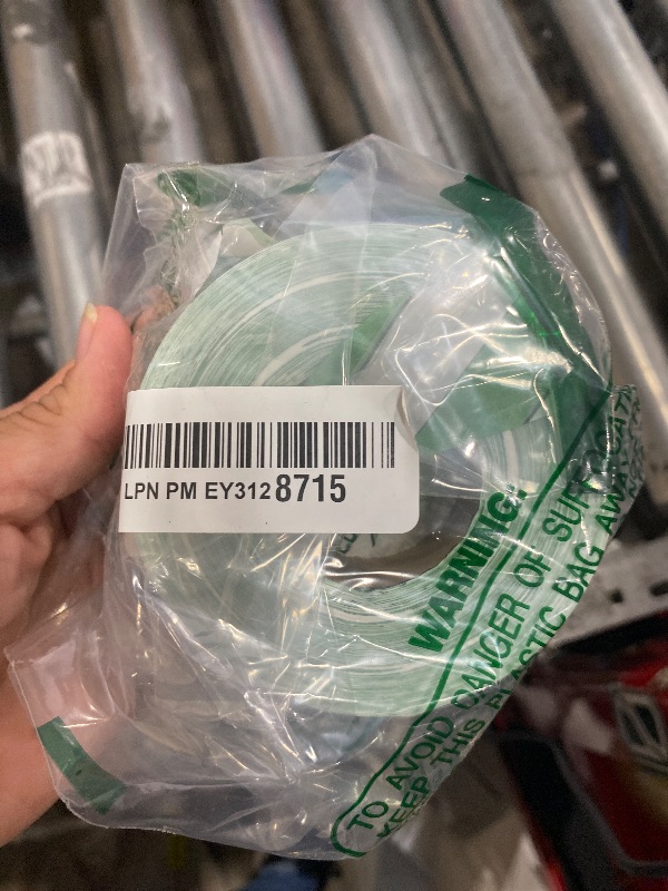 Photo 1 of [NO ADHESIVE] Presco Stripe Patterned Roll Flagging Tape: 1-3/16 in. x 300 ft. (White and Green Stripes)
