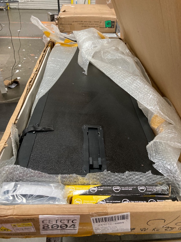 Photo 1 of (used)(incomplete) FRP Hard Tri-fold Truck Bed Tonneau Cover Fits for Toyota Tacoma 2024 2025 5ft Bed (Excl. Trail Edition) with Deck Rail System