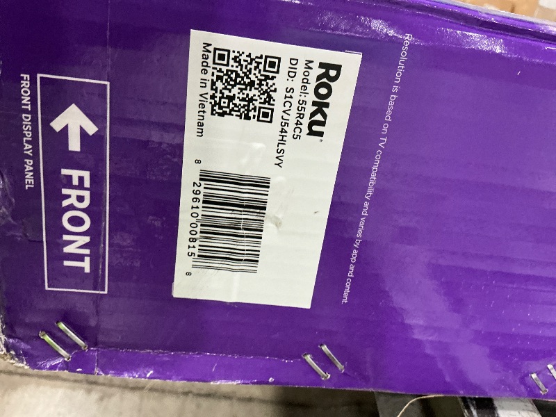 Photo 1 of *SCREEN IS BROKEN, Final Sale  ** Roku Smart TV 2025 – 55-Inch Select Series, 4K HDR TV – Roku TV with Enhanced Voice Remote – Flat Screen LED Television with Wi-Fi for Streaming Live Local News, Sports, Family Entertainment