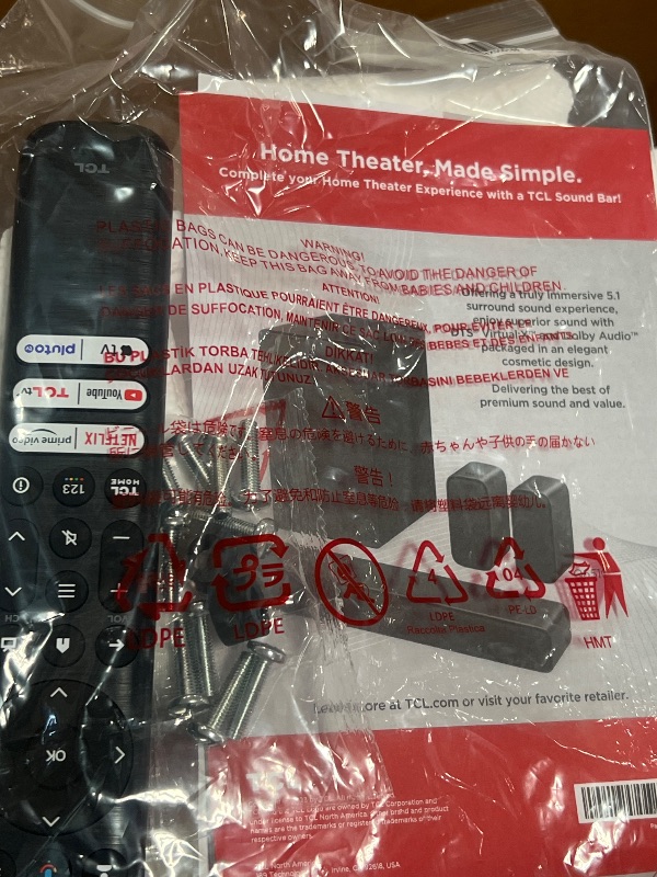 Photo 1 of ************SCREEN CRACKED, NON-FUNCTIONAL, FINAL SALE*******************
TCL 85-Inch QM7 QLED 4K Smart QD-Mini LED TV with Google TV (85QM751G, 2024 Model) Dolby Vision IQ, Dolby Atmos, HDR, Game Accelerator up to 240Hz, Voice Remote, Works with Alexa, S