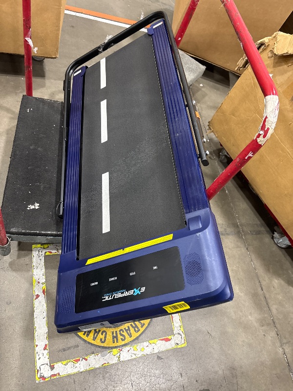 Photo 1 of **MISSING ACCESSORIES, POWERS ON**Exerpeutic 400 Lb. Capacity Heavy-Duty Walking/Jogging Exercise Treadmill Walking Pad- Home Gym Workout, Foldable Under Desk Desk Design