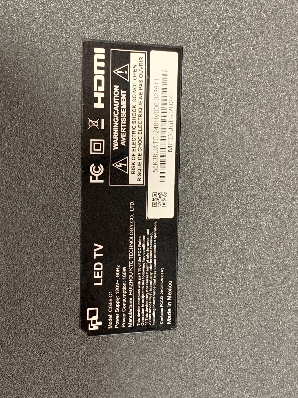 Photo 1 of **************SCREEN SMASHED, NON-FUNCTIONAL, FINAL SALE************
FPD 55-inch Smart TV Google TV 4K UHD with Google Play and Google Cast Built-in, HDR 10, Dolby Vision Dolby Atmos, MEMC, Voice Remote, Stream Live TV(Canvas-Series, CG55-C1, 2024 Model) 