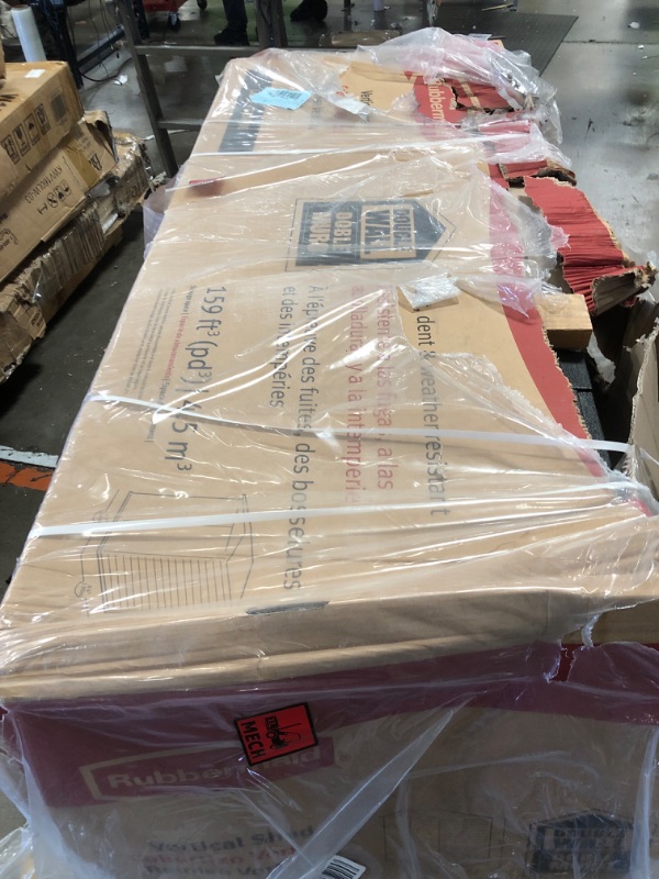 Photo 1 of ***PARTS ONLY**Rubbermaid Large Vertical Resin Outdoor Storage Shed With Floor (6.2 x 4.6 Ft), Weather Resistant, Beige/Brown, Organization for Home/Backyard/Garden Tools/Lawn Mower/Bike Storage/Pool Supplies