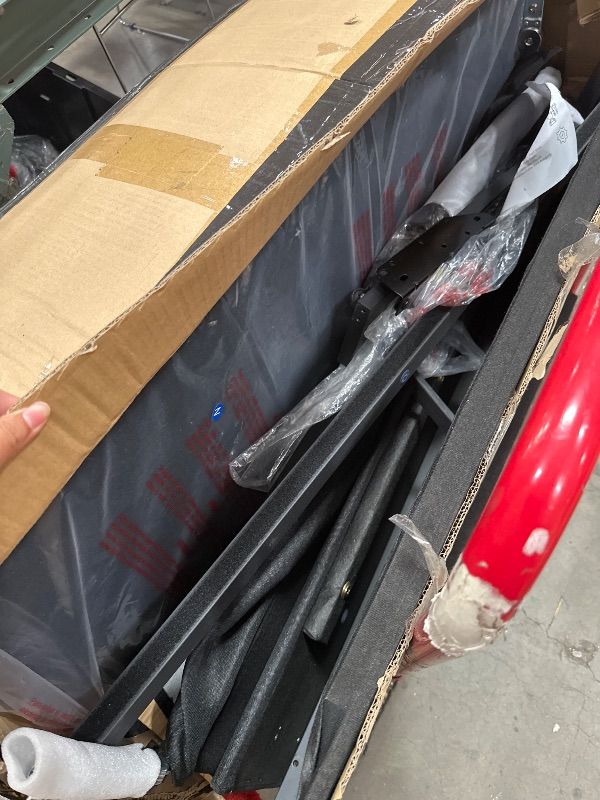 Photo 1 of (partial set,( base framing) )BIGSYY 52" Linen 3-in-1 Convertible Sleeper Sofa with Pull-Out Bed, Stepless Adjustable Backrest & Side Pocket - Light Grey
