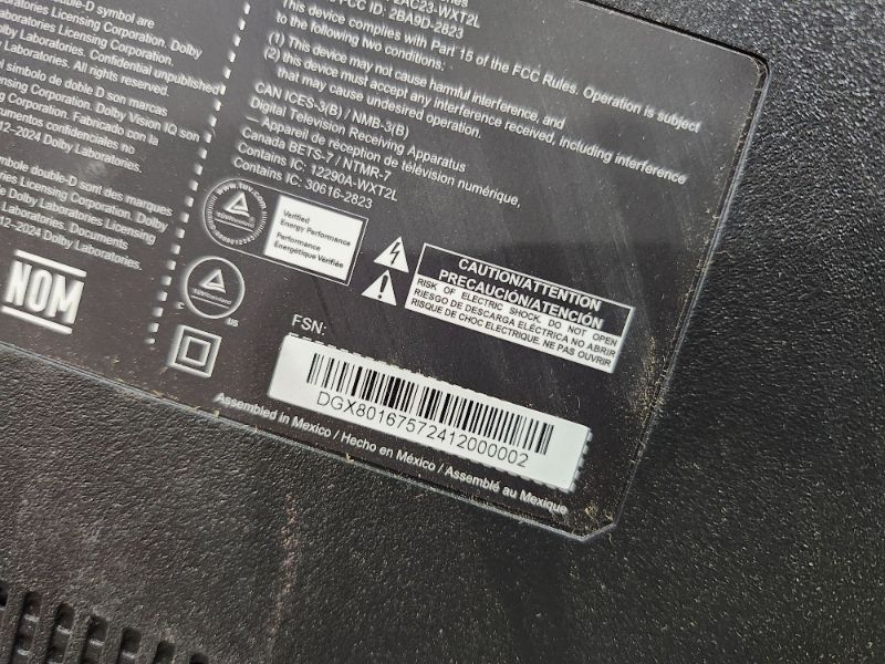 Photo 1 of ***************SCREEN BROKEN, NON-FUNCTIONAL, FINAL SALE****************
TCL Class S5-Series 4K UHD HDR LED Smart Google TV
