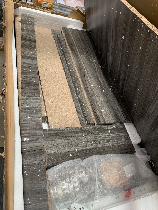 Photo 1 of *** PARTIAL SET - PARTS ONLY - BOX 2 OF 2 ONLY *** Merax 3 Door Wardrobe Cabinet Closet with Storage Drawers, Shelves and Hanging Rail for Clothes, Bedroom Organizer Funiture