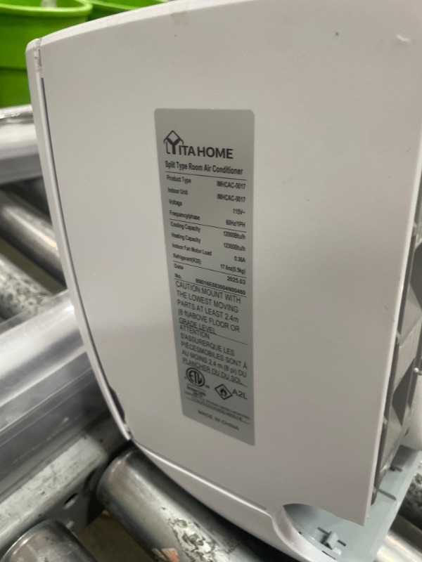 Photo 1 of ***INCOMPLETE***YITAHOME 12000 BTU Mini Split Air Conditioner Heat Pump System, Wifi Enabled 20 SEER2 115V Inverter Ductless AC Cool Up to 750 Sq. Ft, Compatible with Alexa, Complete Installation Kit, White