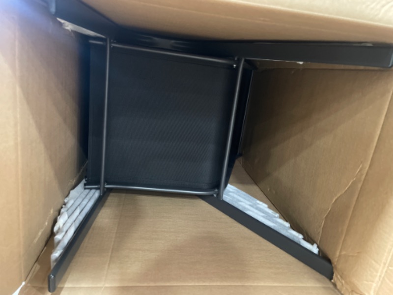 Photo 1 of  6 Sling Patio Chairs, Black (partial set) 