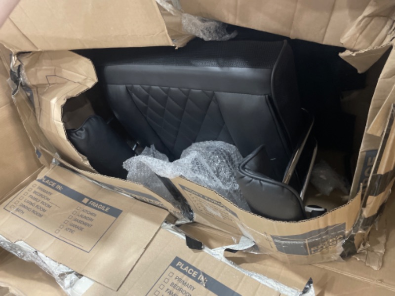 Photo 1 of *** PARTS ONLY *** GTRACING Gaming Chair,Office Chair with Pocket Spring Lumbar Support, Ergonomic Comfortable Wide Office Desk Computer Chair with Outward Fixed Soft Armrests and Footrest (PU Leather, Black)