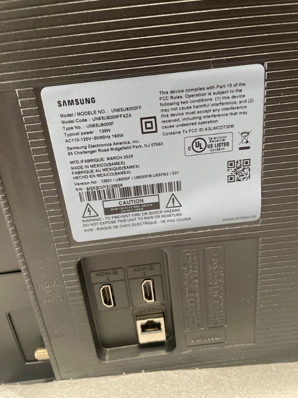 Photo 1 of ***DAMAGED***Samsung 65-Inch Class Crystal UHD U8000F 4K Smart TV (2025 Model) Endless Free Content, Crystal Processor 4K, MetalStream Design, Knox Security, Alexa Built-in