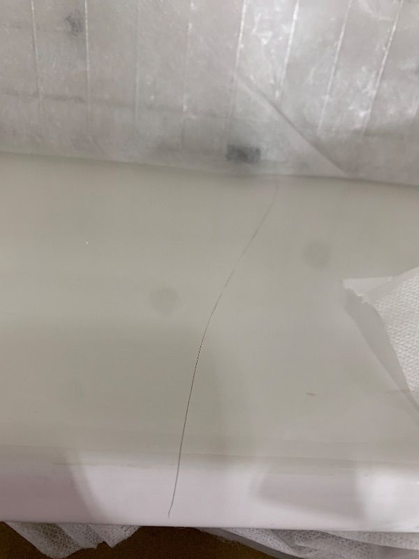 Photo 1 of ***************CRACKED*************
30 White Undermount Kitchen Sink, Hugsleek Topmount & Undermount Kitchen Sink 30x18 inch White Porcelain Ceramic Fireclay Sinks Dual Mount Accessories Single Bowl Under Counter Sinks Basin Drop In