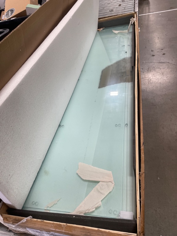 Photo 1 of ****************FOR PARTS ONLY, MISSING PARTS/HARDWARE**************
Zevemomo Tempered Glass Display Cabinet with Lights, 4-Tier Curio Cabinet with Glass Doors and Lock, Glass Display Case for Collectibles, for Living Room, Bedroom, Office, Black, Double 