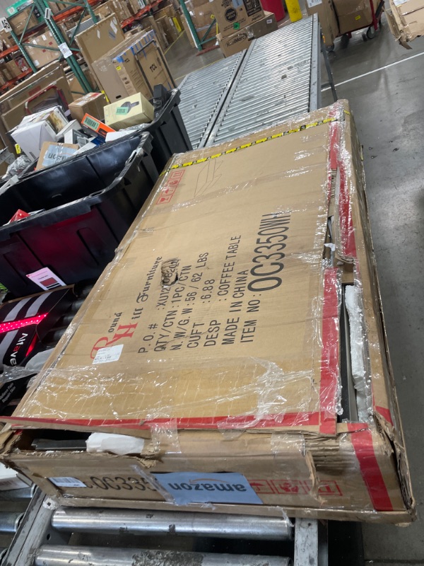 Photo 1 of ********DAMAGE ON UNDERSIDE OF TABLE************
Roundhill Furniture Athens Modern Accent Coffee Table, Off-White