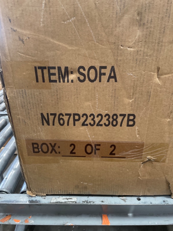 Photo 1 of ***INCOMPLETE***Merax 87" Large Couch, Comfy Upholstered Loveseat with Extra Deep Seats, Velvet Sofa for Living Room Apartment Office, Beige