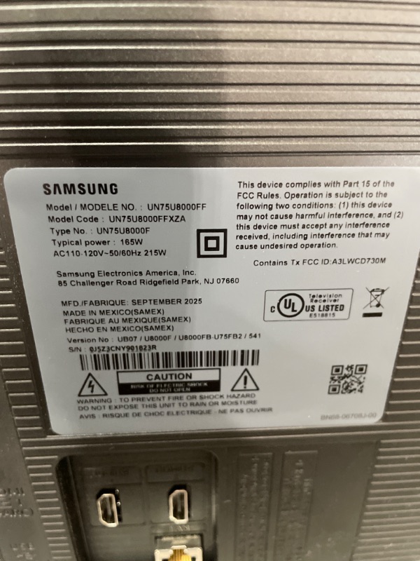 Photo 1 of *****************HEAVILY DAMAGED, NON-FUNCTIONAL, FINAL SALE****************
Samsung 75-Inch Class Crystal UHD U8000F 4K Smart TV (2025 Model) Endless Free Content, Crystal Processor 4K, MetalStream Design, Knox Security, Alexa Built-in