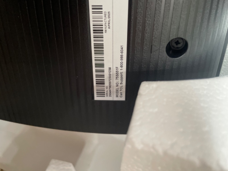 Photo 1 of ***DAMAGED***TCL 75-Inch Class S5 UHD 4K LED Smart TV with Fire TV (75S551F, 2024 Model), Dolby Vision, HDR PRO+, Dolby Atmos, Alexa Built-in with Voice Remote, Apple AirPlay 2 Compatibility, Streaming Television
