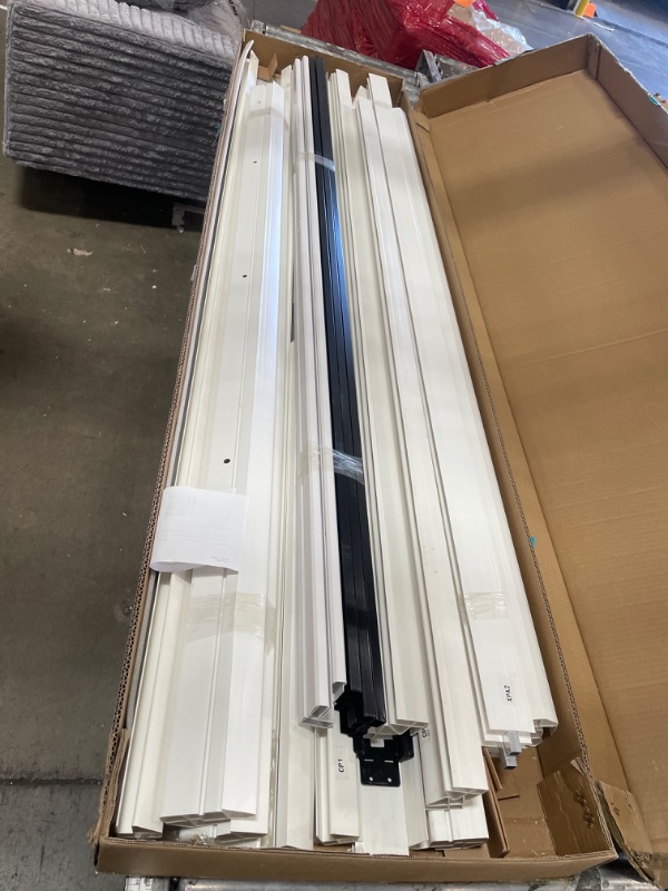 Photo 1 of **PARTS ONLY PARTIAL SET**TRUCK PICK UP ONLY**
6x6 FT Outdoor Storage Resin Shed with Floor,Waterproof Plastic Garden Bike Shed with Lockable Door, Sloped Roof, Vents & Windows, Easy Assembly Tool Shed for Lawn, Backyard, Patio, White