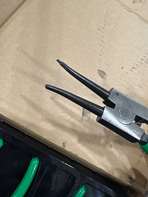 Photo 1 of **nub on one of the pliers is broken**SK 4-Piece Snap Ring Pliers Set, 7-Inch Internal/External Circlip Pliers with Straight/Bent Jaw, Tip Diameter 5/64'', Premium CR-V Steel