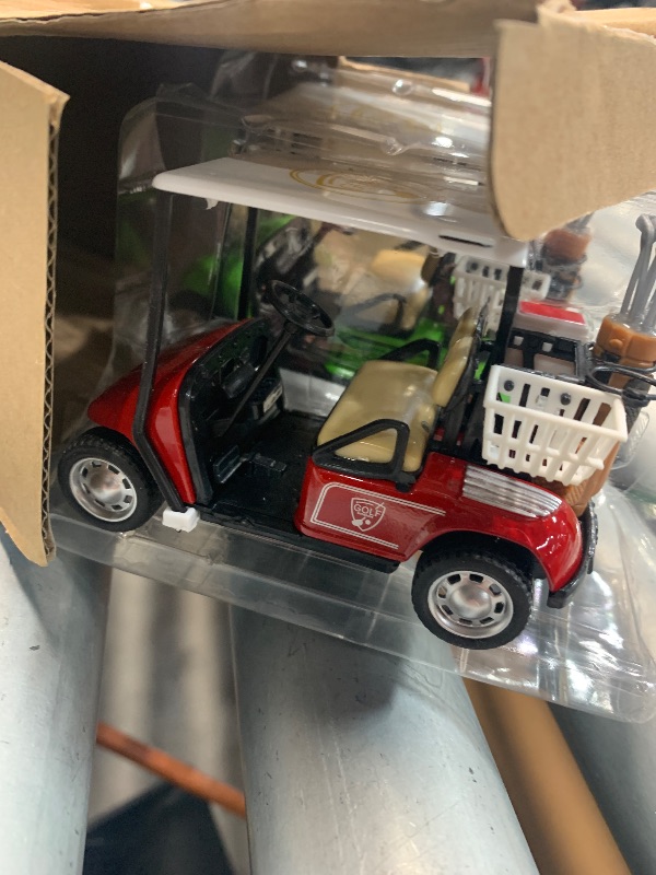 Photo 1 of (used)(see images) Jerify Mini Golf Cart Model Toy Metal Pull Back Action Cart 1:36 Scale Golfcart Pullback Vehicle Toys