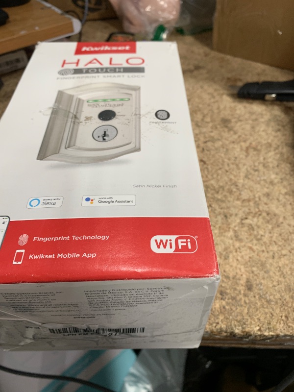 Photo 1 of ****PARTS ONLY SEE NOTES ******Kwikset Halo Touch Fingerprint Wi-Fi Smart Lock, Keyless Entry Door Low Profile Deadbolt, Geofence Auto-Unlock, Grade AAA Certified, No Hub Easy Install, Satin Nickel Lifetime Finish Warranty, Arch