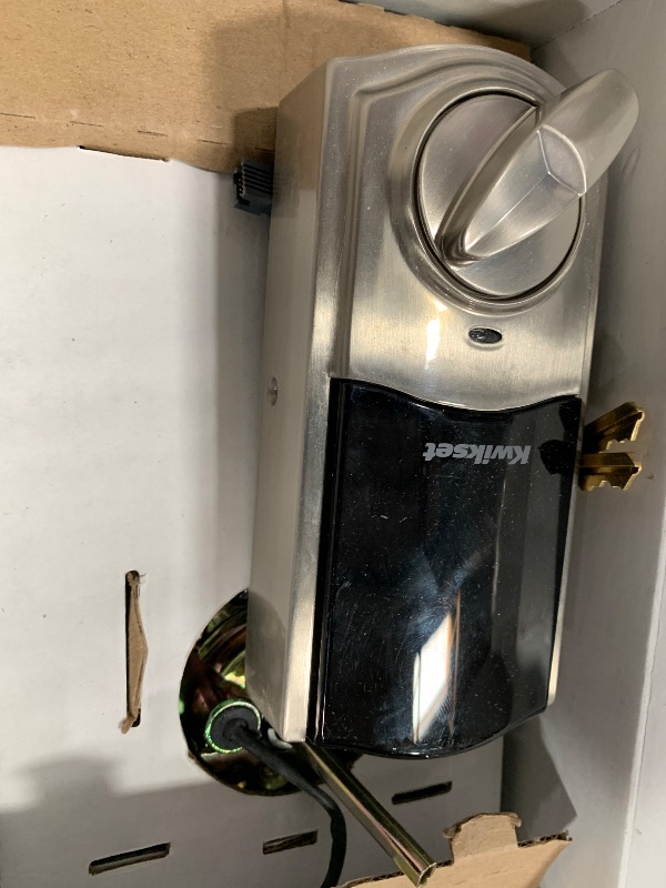 Photo 1 of ****PARTS ONLY SEE NOTES ******Kwikset Halo Touch Fingerprint Wi-Fi Smart Lock, Keyless Entry Door Low Profile Deadbolt, Geofence Auto-Unlock, Grade AAA Certified, No Hub Easy Install, Satin Nickel Lifetime Finish Warranty, Arch