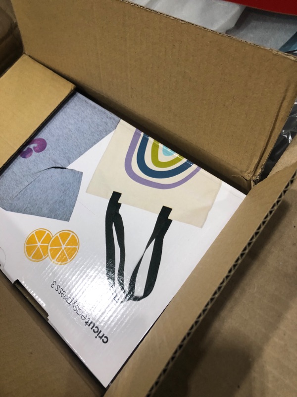 Photo 1 of (SOLF FOR PARTS, USED) Cricut Explore 4 - Smart Cutting Machine (Seashell) | Engagement Plus Bundle - Includes EasyPress 3 Heat Press (9x9) + Mat, Tote Bag, Material Samplers, Machine Mat, Pens, Tools, & 25 Digital Images