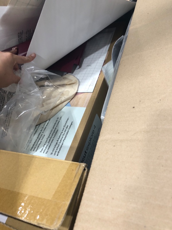 Photo 1 of (SOLF FOR PARTS, USED) Cricut Explore 4 - Smart Cutting Machine (Seashell) | Engagement Plus Bundle - Includes EasyPress 3 Heat Press (9x9) + Mat, Tote Bag, Material Samplers, Machine Mat, Pens, Tools, & 25 Digital Images