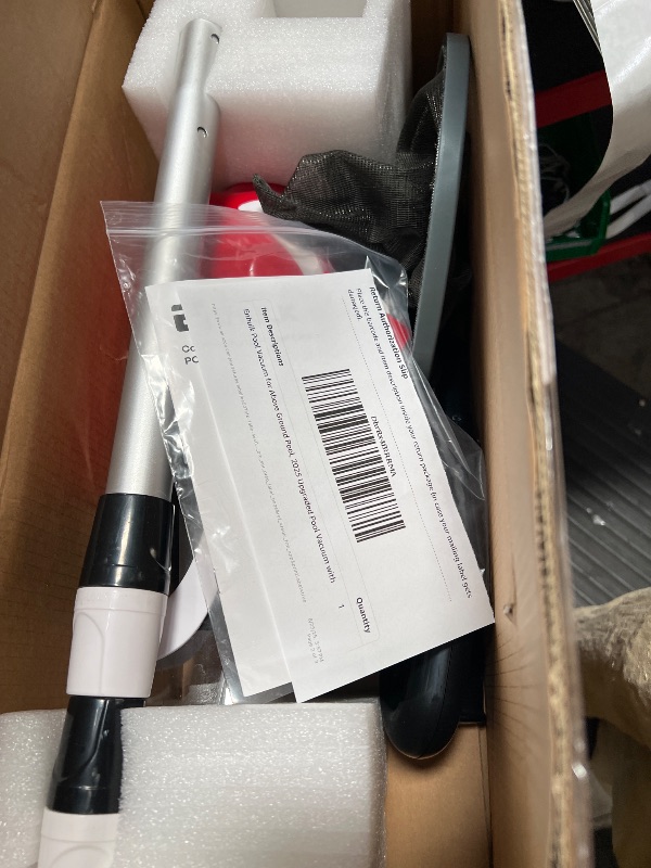 Photo 1 of (PARTIAL SET) (MISSING CHARGER) Enhulk Pool Vacuum for Above Ground Pool, 2025 Upgraded Pool Vacuum with A Telescopic Pole, 18.5 Gal/Min Powerful Suction, 80Mins Runtime, Effortlessly Cleans Debris Underwater (Red)
