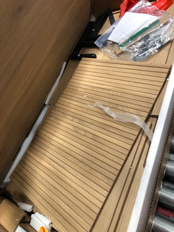 Photo 1 of *************
Previously opened and missing pieces****************
Cat Litter Box Enclosure with Cat Scratch Pad, Sliding Door, 37.4" Litter Box Enclosure Furniture Hidden Litter Box, Modern Indoor Cat House, TV Stand, Side End Table for Living Room, Natu
