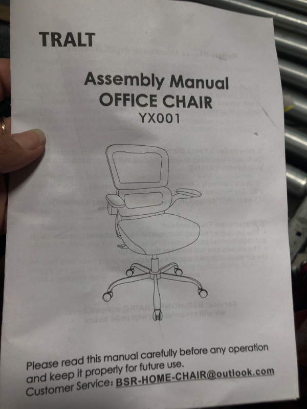 Photo 1 of **** SEE NOTES *** TRALT Office Chair - Ergonomic Desk Chair with Adjustable Lumbar Support, Mesh Computer Chair, Executive Chairs for Home Office Comfortable Lumbar Support (Black)