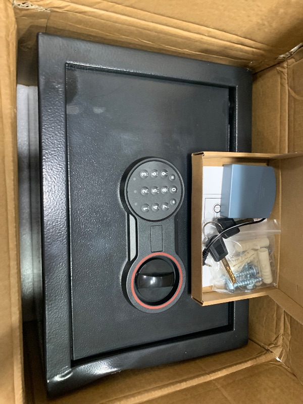 Photo 1 of 1.2 Cub Small Safe Box for Home Use, Digital Security Home Safe with Combination Lock, Removable Shelf and Alarm System, Anti-Theft Hidden Safes for Cash Medicines Valuables